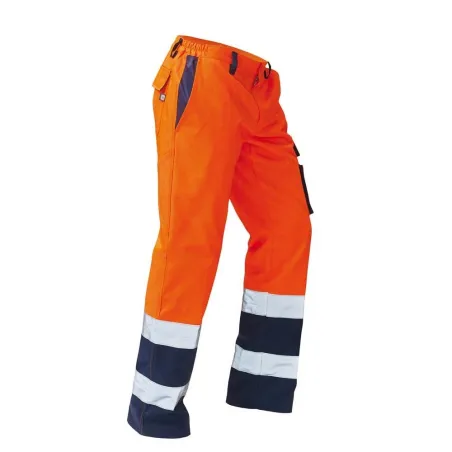 Pantaloni ad Alta Visibilita Bicolore Siggi | Arancioni Blue | Codice SE0335-9016