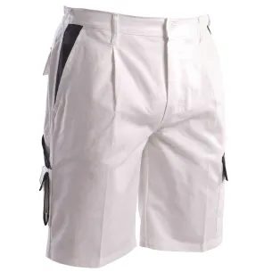 Pantaloncini da Lavoro Uomo Bianchi da Imbianchino con Tasconi | Cotone 100% | Codice COL12101