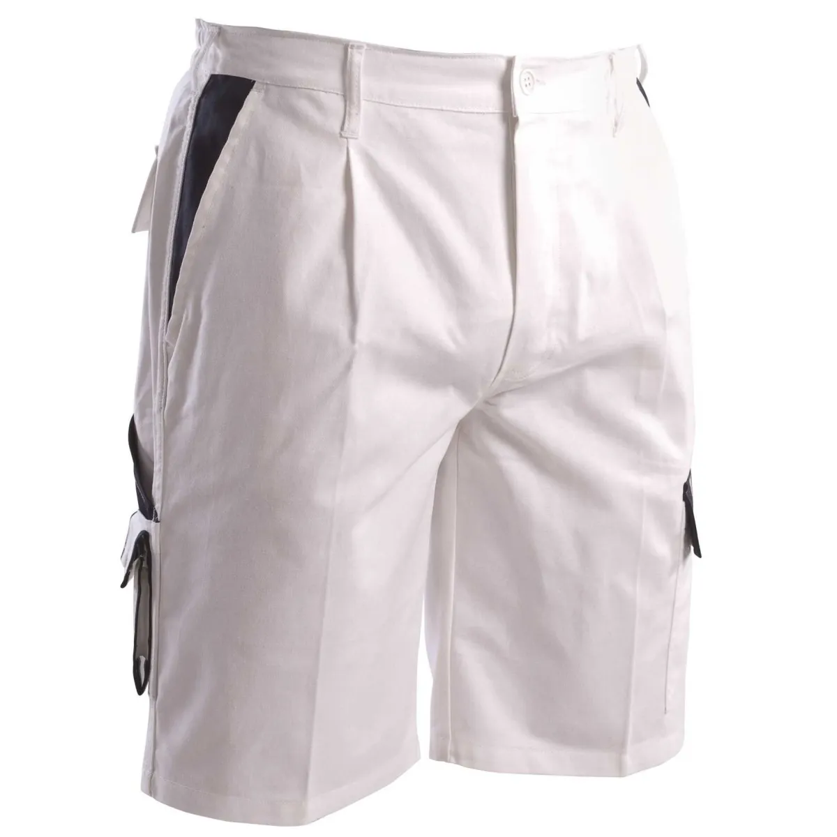 Pantaloncini da Lavoro Uomo Bianchi da Imbianchino con Tasconi | Cotone 100% | Codice COL12101