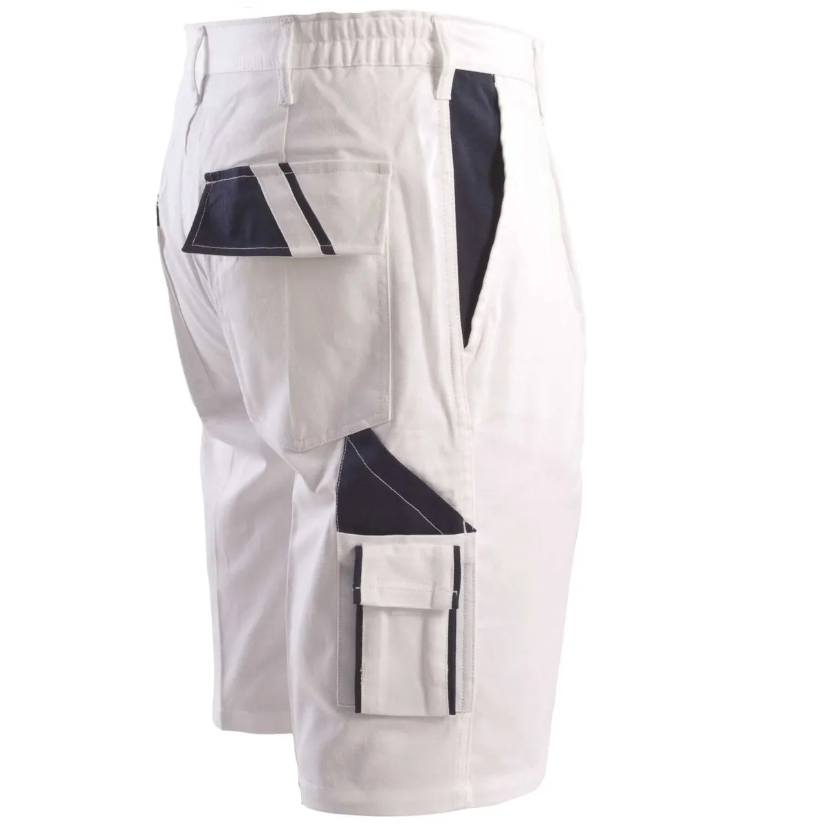 Pantaloncini da Lavoro Uomo Bianchi da Imbianchino con Tasconi | Cotone 100% | Codice COL12101