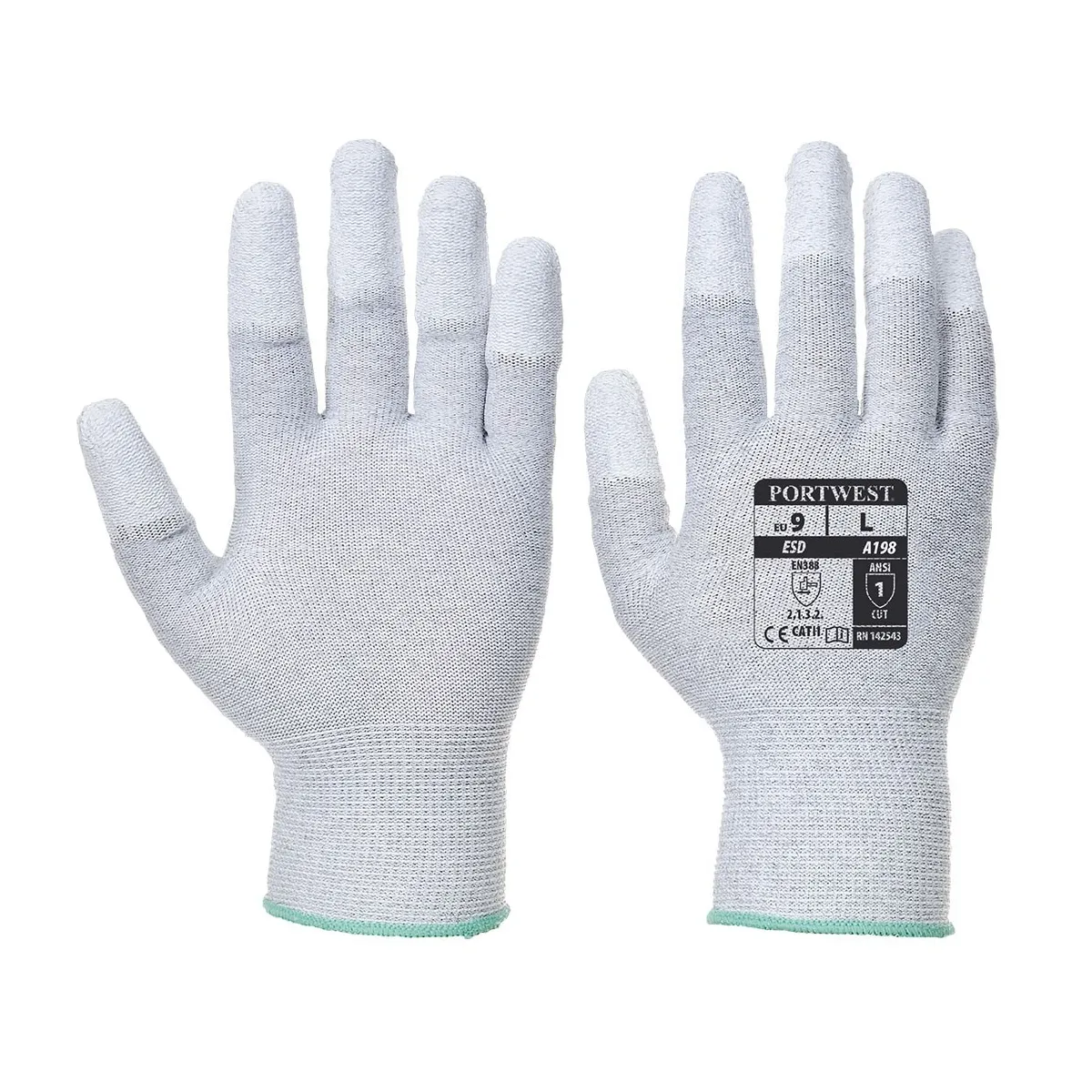 Guanti Esd Antistatici In Fibra Di Carbonio Con Polpastrelli In Pu | Codice A198