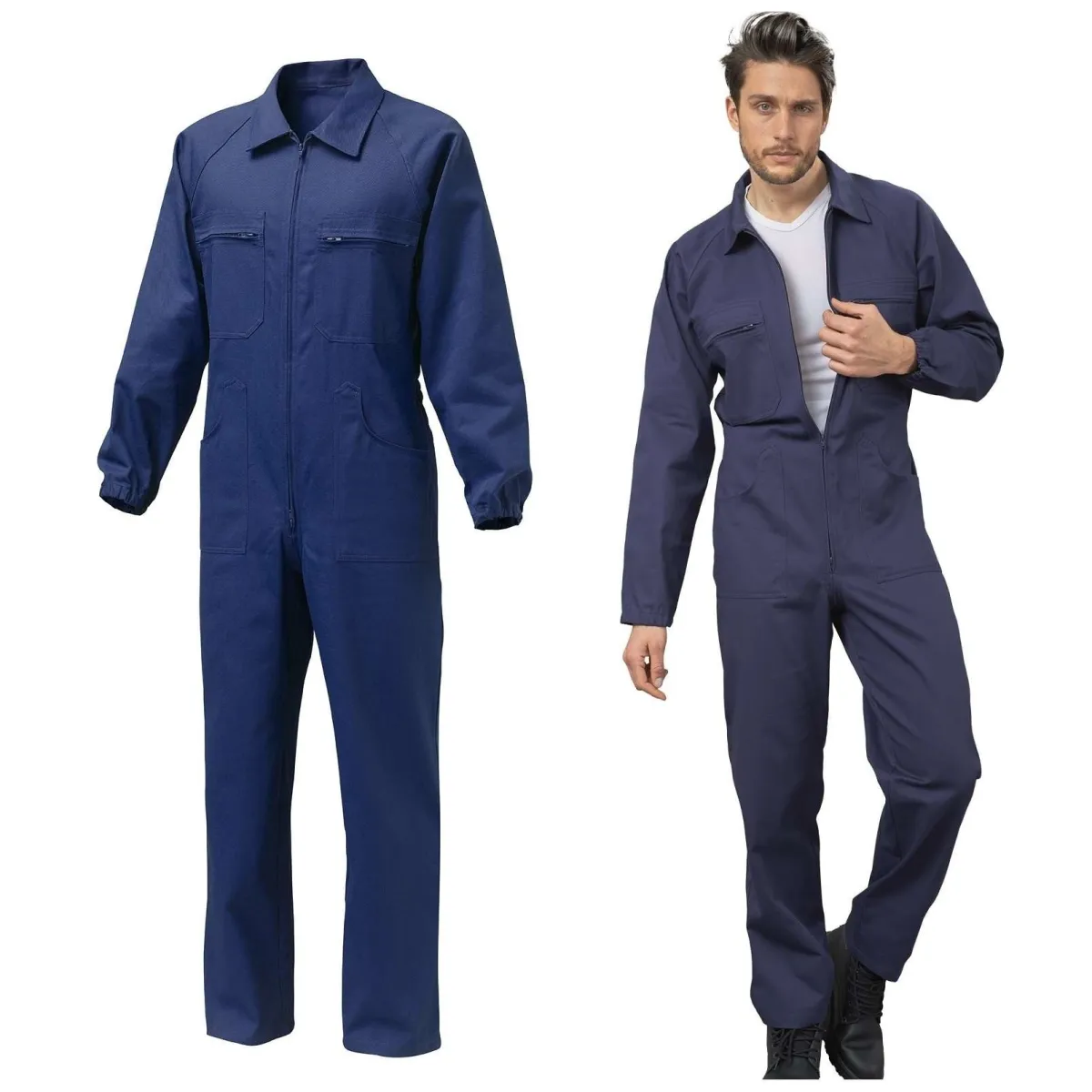 Tuta Intera da Lavoro Blue Siggi Labor con Zip | Codice 21SE0328