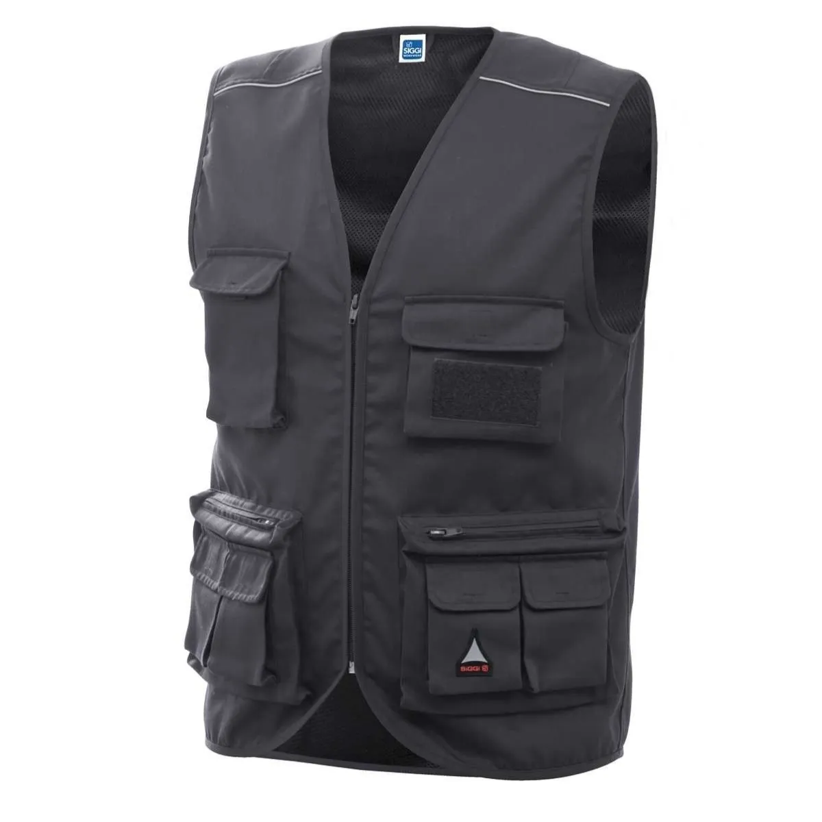 Gilet da Lavoro Multi Tasche Siggi Chrome - Grigio | Codice GT0147-GR