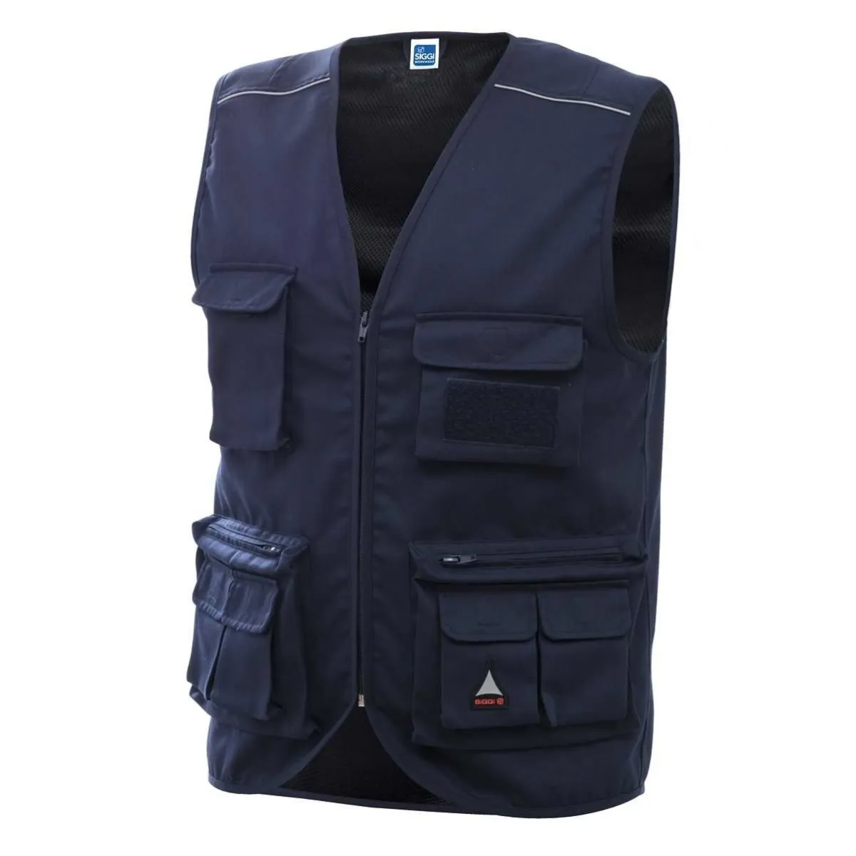 Gilet da Lavoro Multi Tasche Siggi Chrome - Blue | Codice GT0147-BL