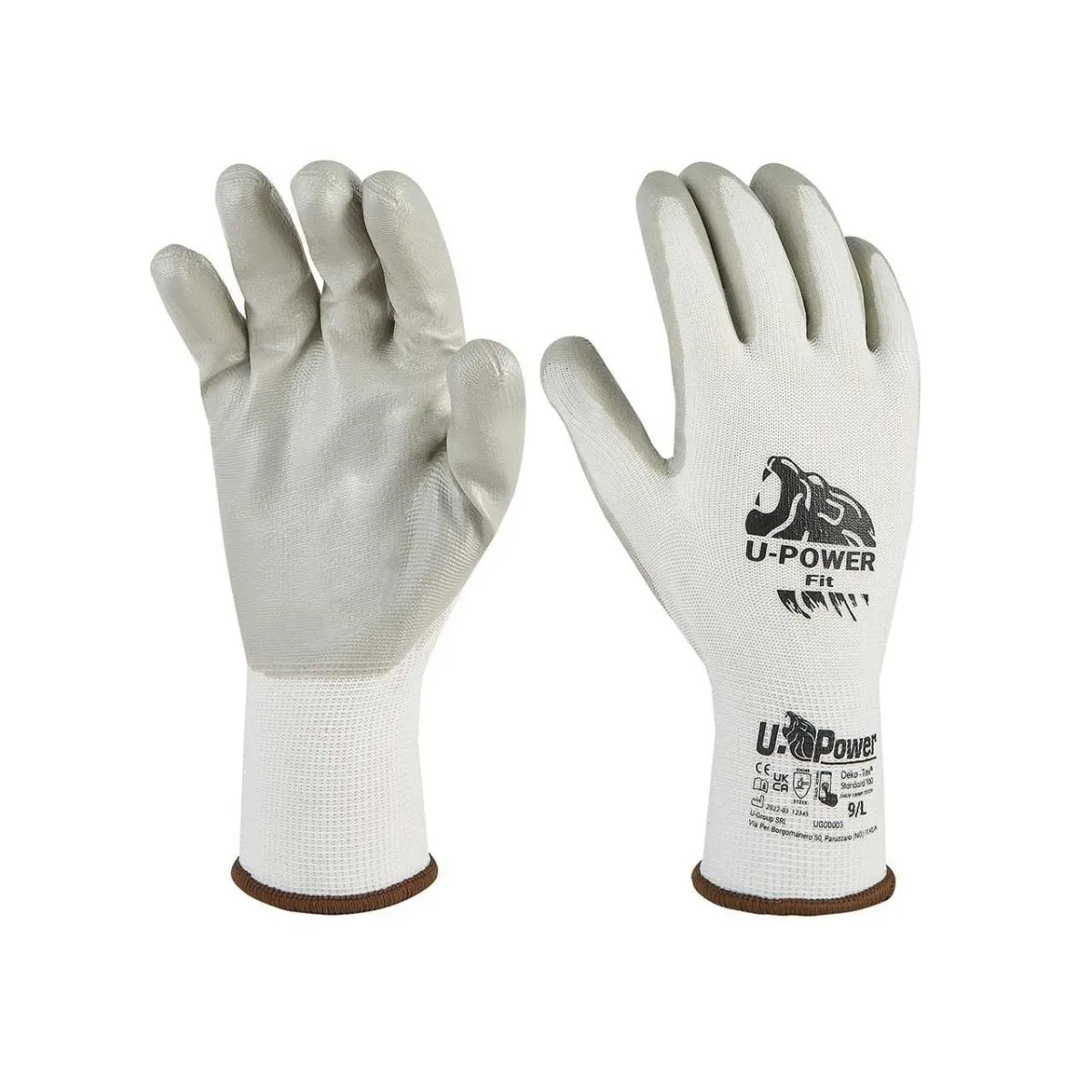 Guanti da Lavoro UPower Fit Bianco/Grigio | Codice UG00003